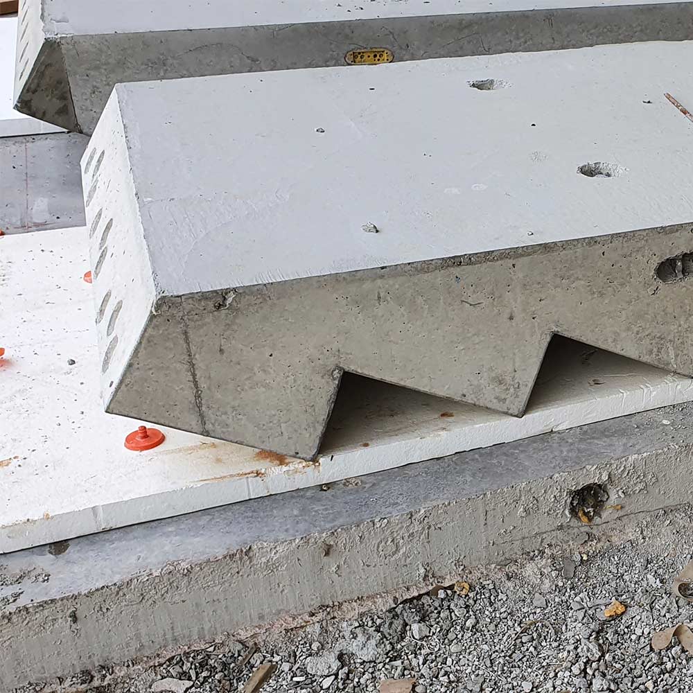 Homestead Construction precast concrete stairs at Levin factory